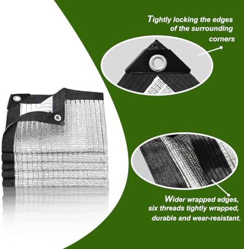 shade cloth-thickened and encrypted 80% aluminum shade cloth showing dimensions