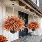 2 set artificial fall ferns hanging plants for shown in use