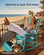 kingyes oversized outdoor rocking chair for adults, porch, view 9