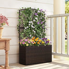 happygrill 2 raised garden bed with trellis &, view 9