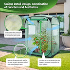 ohuhu pop up greenhouse for outdoors, portable walk-in, close-up detail