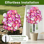 artificial petunias with ground stake set of 2, package contents