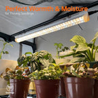 bstrip 4-tier indoor greenhouse with grow lights, seed, side view