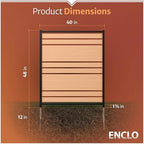 enclo vienna privacy screen, cedar vinyl diy no, package contents