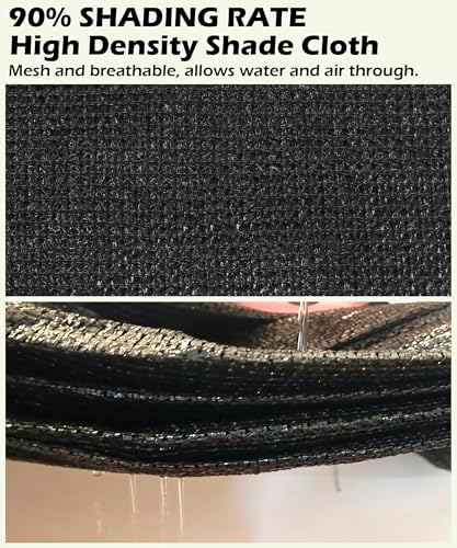 90% black shade cloth 10ft x 24ft heavy, side view