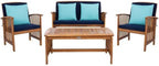safavieh outdoor collection rocklin natural/ navy cushions/ light, main product view