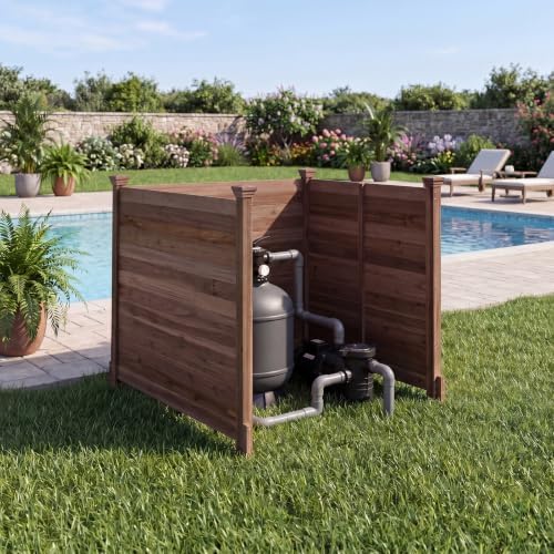 giantex 3 panels wooden privacy fence with stakes, close-up detail