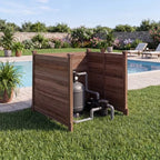 giantex 3 panels wooden privacy fence with stakes, close-up detail