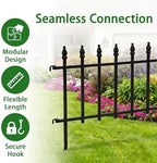 garden border fence, 23" w x 17" h, close-up detail