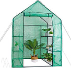 homgarden mini walk-in greenhouse 3 tiers 6 shelves shown in use