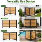 2 panel air conditioner fence, 38" w x, side view