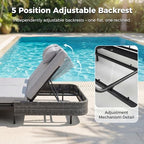 nicesoul 13 piece outdoor sectional w/fire pit table, front angle view