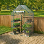 miracle-gro walk-in greenhouse, removable shelves, clear, 4'8"x29"x6'5 on a desk or shelf