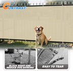 tang fence privacy screen beige 6 feet x, side view