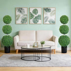 4ft artificial topiary trees set of 2, faux showing dimensions