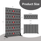 metal privacy screen 71" h x 44" w, close-up detail