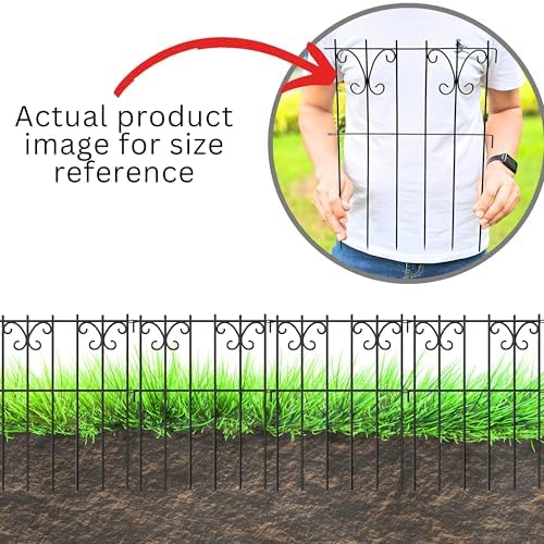 shoplala garden fence animal barrier (10 panels) 12x16.5in, close-up detail