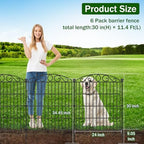 6 panel no dig decorative garden fence 30" shown in use