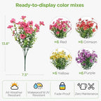 innogear artificial hanging flowers for outdoors fake plants, side view
