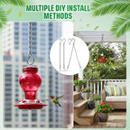 Outus 4 Pack 23.6 Inch Black Hanging Chain for Bird Feeders, Planters, Lanterns, Wind Chimes, Decorative Ornaments and Birdbaths Basket Extender Chain Outdoor Indoor