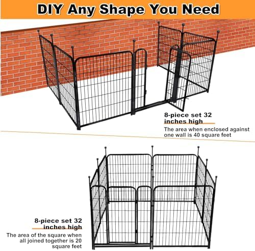 getlay 32 in(h) decorative garden fence with gate on a desk or shelf