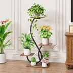 bacekoll plant stand with grow lights 4 tier shown in use