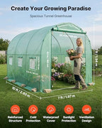 vevor walk-in tunnel greenhouse, 10 x 7 x shown in use