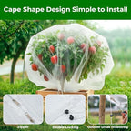 6.4'x6.4' fruit tree netting with 2-way zipper &, side view
