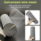 Hardware Cloth 1/4 in Galvanized Wire Mesh Roll (23 GA) Chicken Wire Fence Roll for Chicken Pen/coop Fences, Screen mesh, Rabbit/Snake Fences, Poultry enclosures, Handicraft Ma 4in×10ft