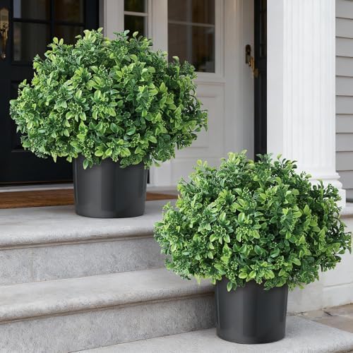 2 sets artificial boxwood topiary ball trees for, main product view