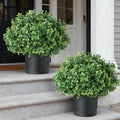 2 sets artificial boxwood topiary ball trees for, main product view