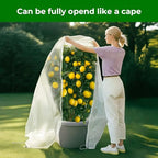 6.4'x6.4' fruit tree netting with 2-way zipper & on a desk or shelf
