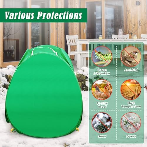 pop up winter plant covers, 28x28x33 freeze protection showing dimensions