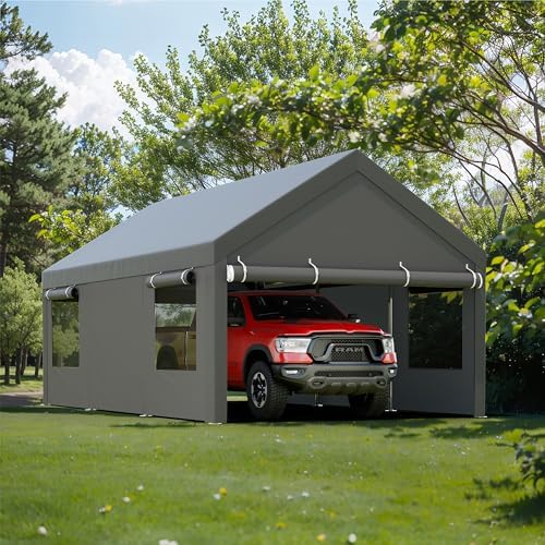 jy qaqa carport, 12x20 ft heavy duty carport on a desk or shelf