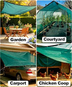 e.share 70% green shade cloth 6ft x 20ft showing dimensions