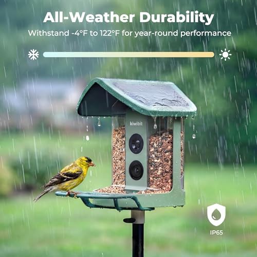 kiwibit solar smart bird feeder with camera, 4k, package contents