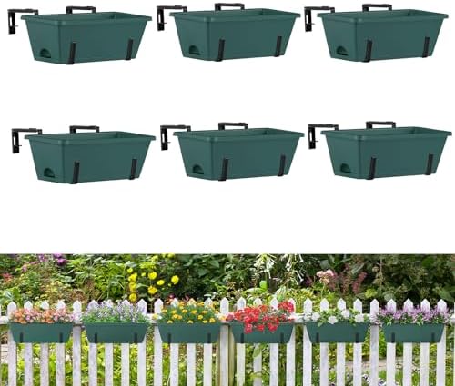 eteli 6 pack deck railing planter boxes metal, view 9