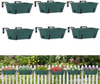 eteli 6 pack deck railing planter boxes metal, view 9