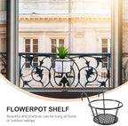 doitool 2pcs over the rail flower pot holder shown in use