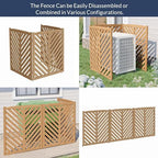 belleze privacy fence panels for outside, wooden air, side view