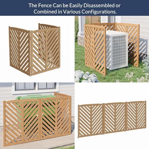 belleze privacy fence panels for outside, wooden air, side view