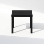 Furinno Classic Coffee Table, Square Modern Coffee Table with Triple Thick Tabletop, Simple Side Table with 4 Legs, for Living Room, Bedroom, Home Office, Black