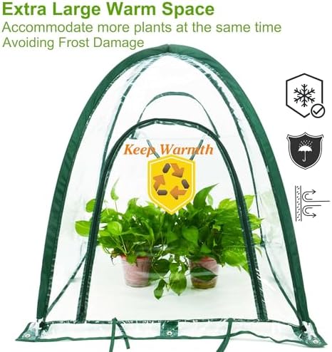 porayhut pop up greenhouse cover flower house,pack of, side view