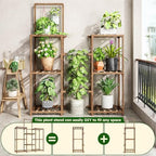enhomee 47.2" outdoor plant stand with 8-tier for on a desk or shelf