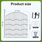 garden fence no dig, 31in(h) x24ft(l) black 15 shown in use