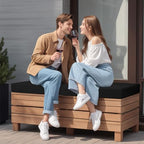idee-home outdoor bench cushion waterproof shown in use