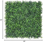 sunnyglade 12 pieces 20"x 20" artificial boxwood panels, front angle view