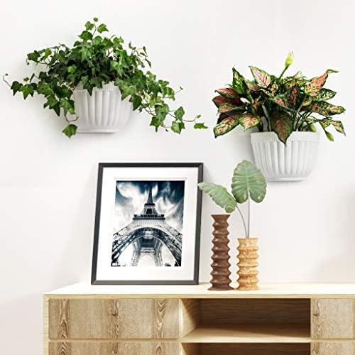 orimerc 6 pcs plastic large wall plant pots on a desk or shelf
