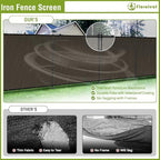 outdoor 6' x 24' privacy fence with iron, package contents