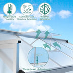 garvee 6x8 ft greenhouse - large aluminum greenhouses, side view
